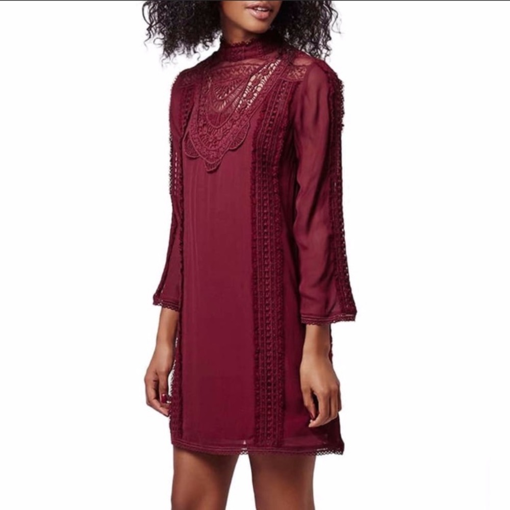 Topshop Victoriana Lace Shift Dress